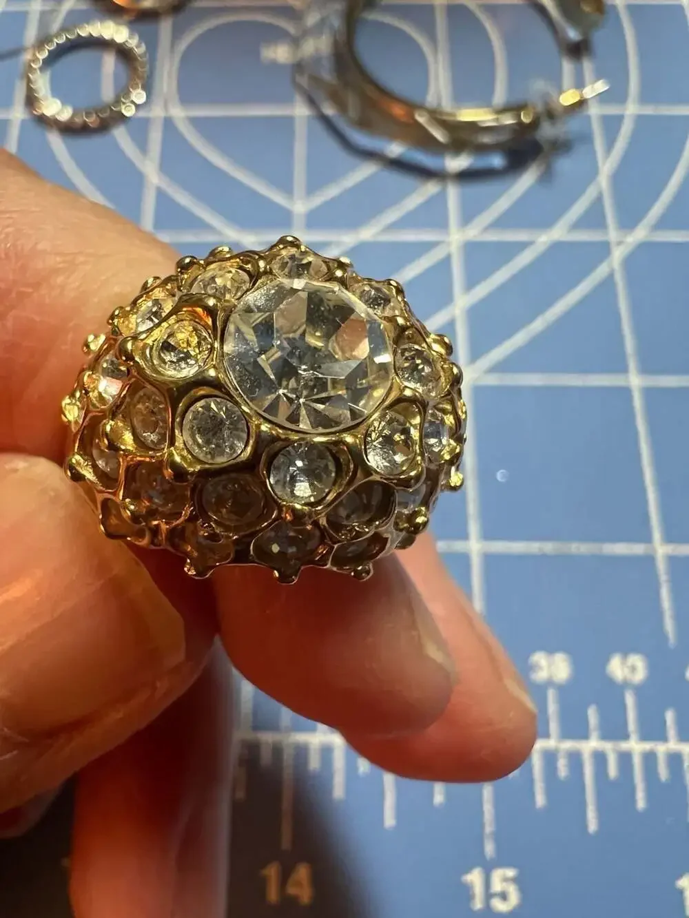 Possibly Kate Spade New York 'Putting on the Ritz' Crystal Dome Cocktail Ring